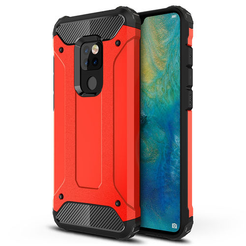 Military Defender Tough Shockproof Case for Huawei Mate 20 - Red